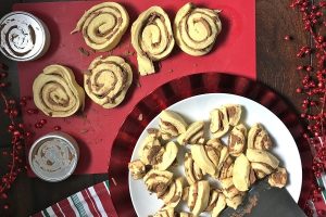 Breakfast Ideas for a Crowd Overhead View of Canned Cinnamon Roll Dough